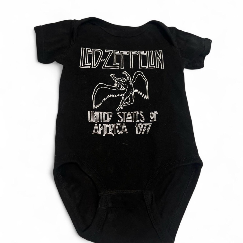 Led Zeppelin Black Baby Onesie / 6 mo